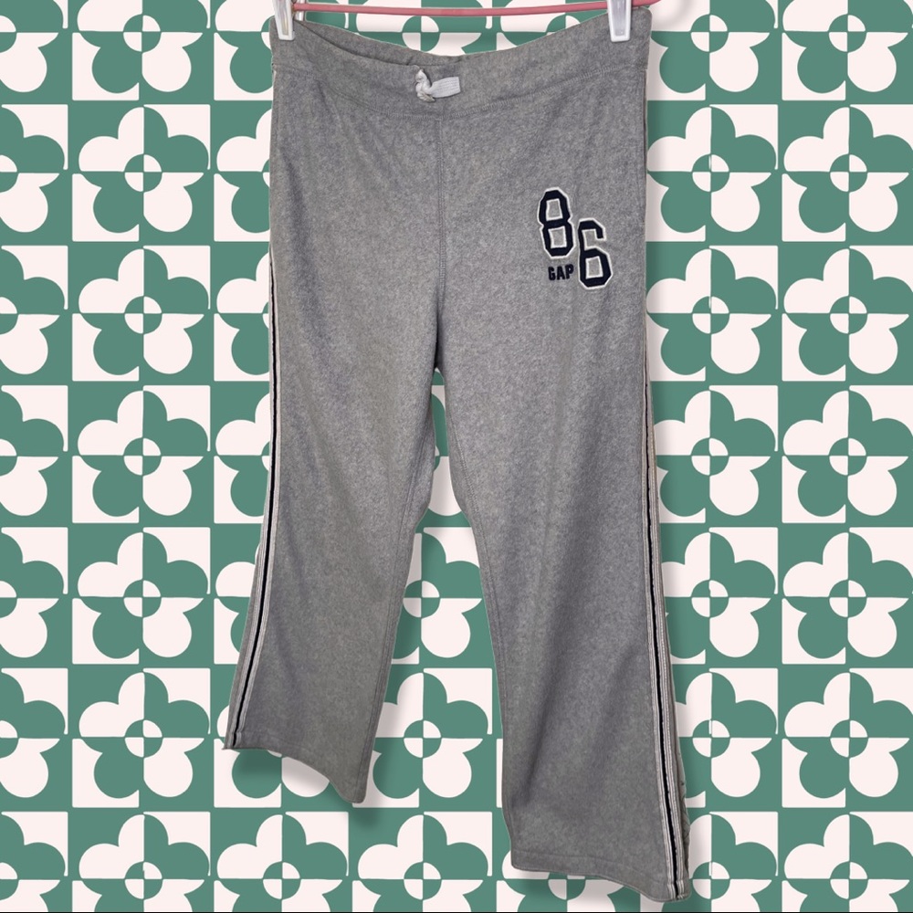 Gap Kids 86 Sweatpants, 86 GAP stitched on top front left leg.
